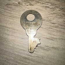 Antique Miller Flat Key For Padlock Or Cabinet 1905 Patent  picture
