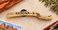 Handmade Sedona AZ Wood Magnet Devil’s Bridge Trail Coconino Forest Souvenir AZ picture