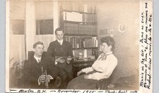 COLLEGE ORCHESTRA newton nh 1905 postcard new hampshire real photo rppc school picture