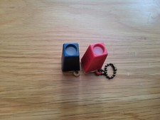 Radex Vintage Plastic Key Chain Picture Viewer Blue and red Memorabilia picture