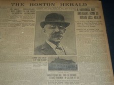 1909 AUGUST 25 THE BOSTON HERALD - HARRIMAN PALE AND GAUNT HOME - BH 210 picture