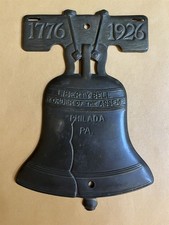 Liberty Bell Plaque badge 1776 1926 Sesquicentennial Int. Expo Philadelphia  picture