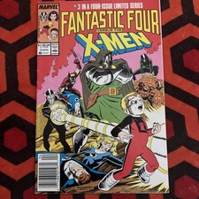Doctor Doom Marvel Fantastic Four 1987 Comic Versus The X- Men #3 Vintage . picture