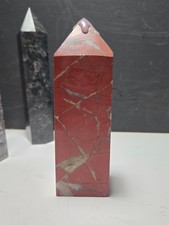 DEEP GORGEOUS RED CHUNKY RED JASPER w/ some quartz tower 6.25x2x1.75in P33 picture