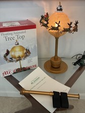 Rare Mr. Christmas Floating Animated Tree/Table Topper Santa Globe Reindeer 2001 picture
