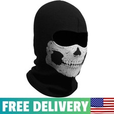 Nuoxinus Black Balaclava Ghosts Skull Full Face Mask for One Size, picture