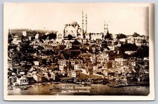 NAVY Antique Turkiye Postcard ISTANBUL Sueleymaniye Mosque 1947 RPPC picture