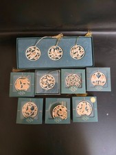 Lenox Twelve Days of Christmas Porcelain Ornament Lot 10 Pcs Days 1-10 Boxed picture