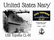 USS TOPEKA CL-67 CRUISER   -  Postcard picture