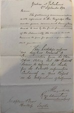 Rear Admiral Sir Arthur Farquhar- 8x12.75 Historical Document Signed in 1842 picture