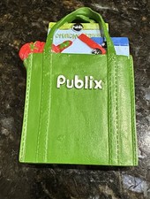 Publix Reusable Green Grocery Shopping Bag Magnet Resin Ceramic Supermarket VGC picture
