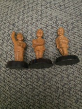 VTG HAND CARVED CHINESE CULTURAL REVOLUTION BOXWOOD CHILDREN FIGURINES SET OF 3 picture