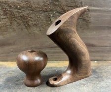 Tote & Knob Set For A Stanley Plane No 5 Type 7-8 Black Walnut Low Knob picture