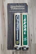 Vintage Copenhagen & Skoal Hanging store display metal tubes Smokeless Tobacco picture