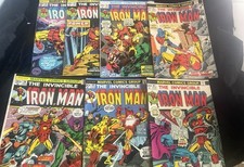 7 Vintage silver/bronze age the invincible Iron Man Marvel comics picture