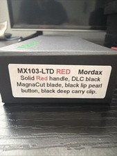 ProTech Mordax Manual Magnacut Drop Point DLC Red Aluminum Scales MX103 -LTD picture