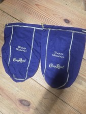 Lot of 2- Large Crown Royal Bag 13 In bags- 1.75 Liter draw string Holiday B1 picture