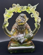 Feng Shui Tittot Liuli Crystal Glass Year of the Monkey Figurine Signed picture