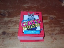 1983 TOPPS PERLORIAN CATS STICKER CARD SET 55 CARD SET PLUS HEADER CARD picture