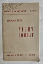 1953 U.S. Army Night Combat WWII Eastern Front German Report Foldout Charts picture