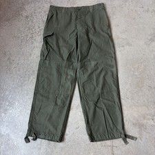 Vintage 90s Belgian Army Parachute Military Pants Seyntex ABL Button Fly 36x30 picture