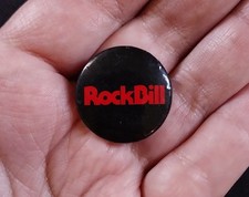 Vintage 80s ROCKBILL Magazine PROMO Button Pinback Badge Pin picture