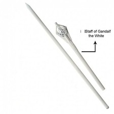 Glamdring White Staff of Gandalf LOTR Cosplay Polish – Rare Collectible Gift picture