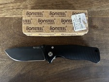 LionSteel Knives SR22 Frame Lock SR22A BB Black Sleipner Steel Black Aluminum picture