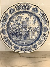 Yale University Vanderbilt–Sloane Physics Hall 1906 Blue Transferware Plate picture