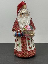 Waterford Holiday Heirlooms 5” Santa Holly berries Robe Gifts Ornament picture