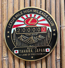 Lexus Mile High Mileage Club 200,000 Miles Solid Brass Badge Emblem 2 available picture