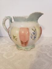 Porcelain Pitcher Handpainted Signed (Bricker) Floral Country Farmhouse Shabby picture