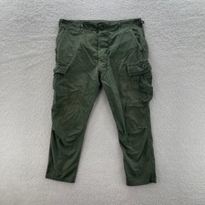Vintage 60s Jungle Pants Mens Large 38x28* Non-Ripstop Vietnam 60s Poplin OG107 picture