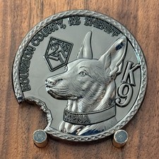 Bourbon County Kansas Sheriff K9 Xenia Law Enforcement Challenge Coin  M#22 picture