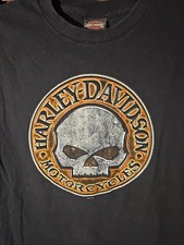 2012 Harley Davidson Skull Vienna, Austria Size Medium Black Shirt picture