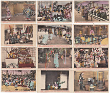 c1920s Japan RARE 12 Months of Traditions, Feasts & Festivals ~ Tinted Postcards picture