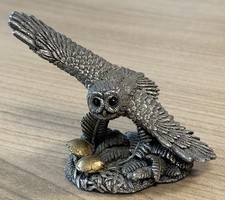 Rare Country Artists Filled Sterling Silver Flying Owl 1998 Hallmarked picture