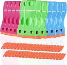WORKPRO Plastic Razor Blade Scraper Kit, 12 Scrapers 12 Pack + 120 Blades picture