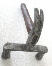 ANTIQUE HAMMER TOOL WITH CLAWS TWO HEADS UNUSUAL RARE . picture