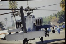 1995 US Military Attack Helicopter Rear View Pad 35mm Negative picture