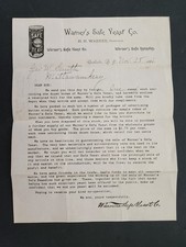 1886 antique WARNER’S SAFE YEAST co. rochester ny ADVERTISING LETTER wholesale picture