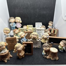 Vintage Enesco Dear God Kids 1982-83 Figurines Lot of 16 Religious picture