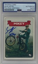 Sean Astin Signed 1985 Topps Mikey Goonies Movie Sticker Trading Card #2 PSA/DNA picture