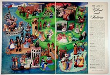 1948 The Land of Gilbert & Sullivan Operas Map Art Print Lucille Corcos Life picture
