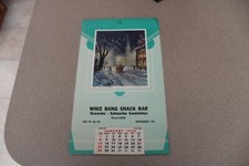 NOS Vintage 1956 Advertising Calendar WHIZ BANG SNACK BAR Newberry, PA picture