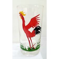 Vintage Federal Rooster Drinking Glass Tom Collins Highball Barware 1950s picture