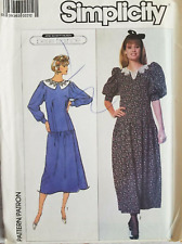 Simplicity 8164 Womens Vintage Dress Pattern Size 10 Petite-able picture