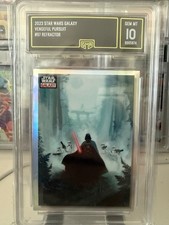 Darth Vader 2023 Topps Star Wars Galaxy Vengeful Pursuit #97 Refractor GMA 10 picture