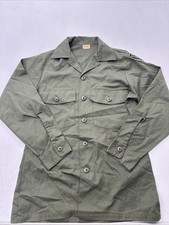 Military Shirt Utility Dura Press 0G-507 Sz 14.5 X 31 Small 1970’s picture