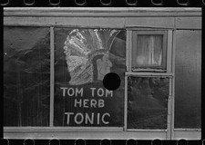 Photo:Belle Glade Florida 1937 Tom Tom Herb Tonic Window Sign FSA picture
